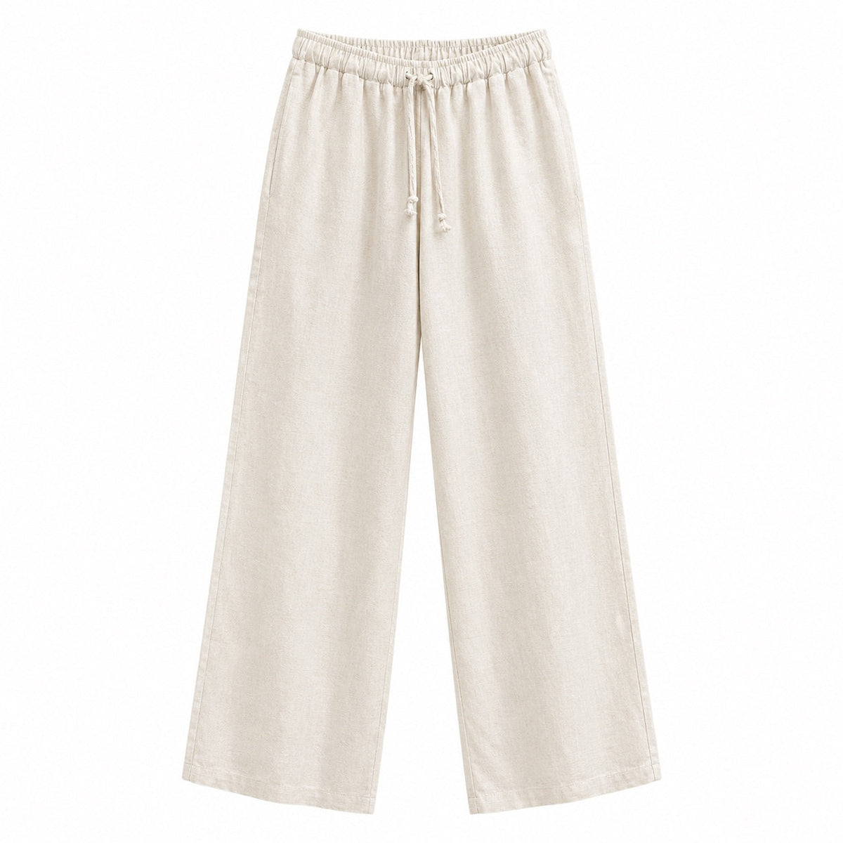 Women's linen wide leg hospitality trousers