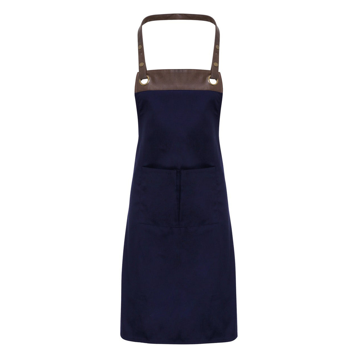 Professional bib apron with pocket front view
