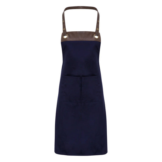 Professional bib apron with pocket front view