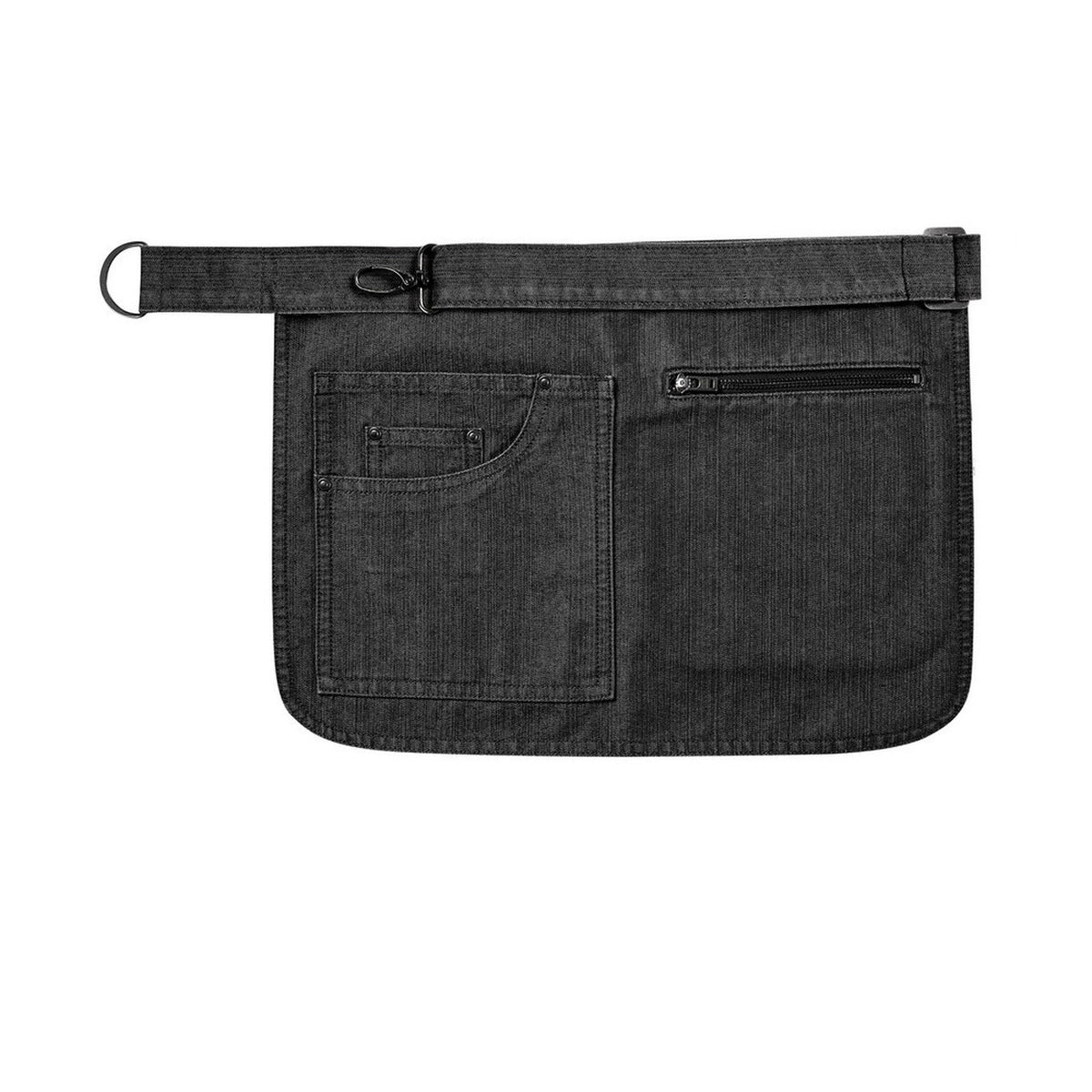 Professional waist apron with multiple pockets side view