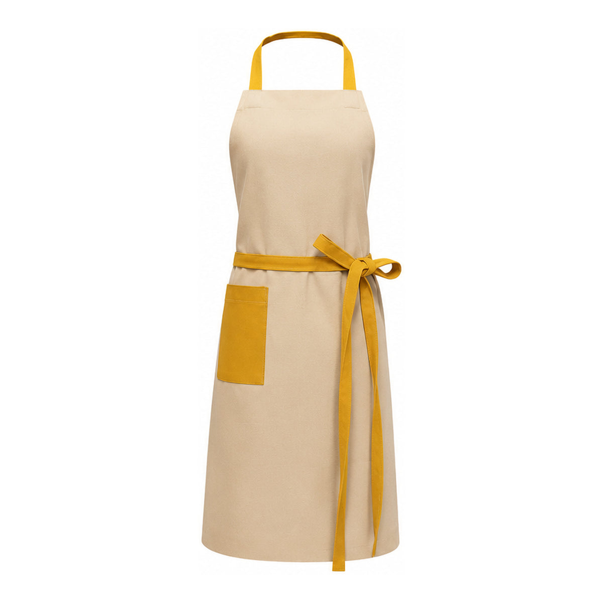 Professional apron with yellow details and front pocket by PODIA