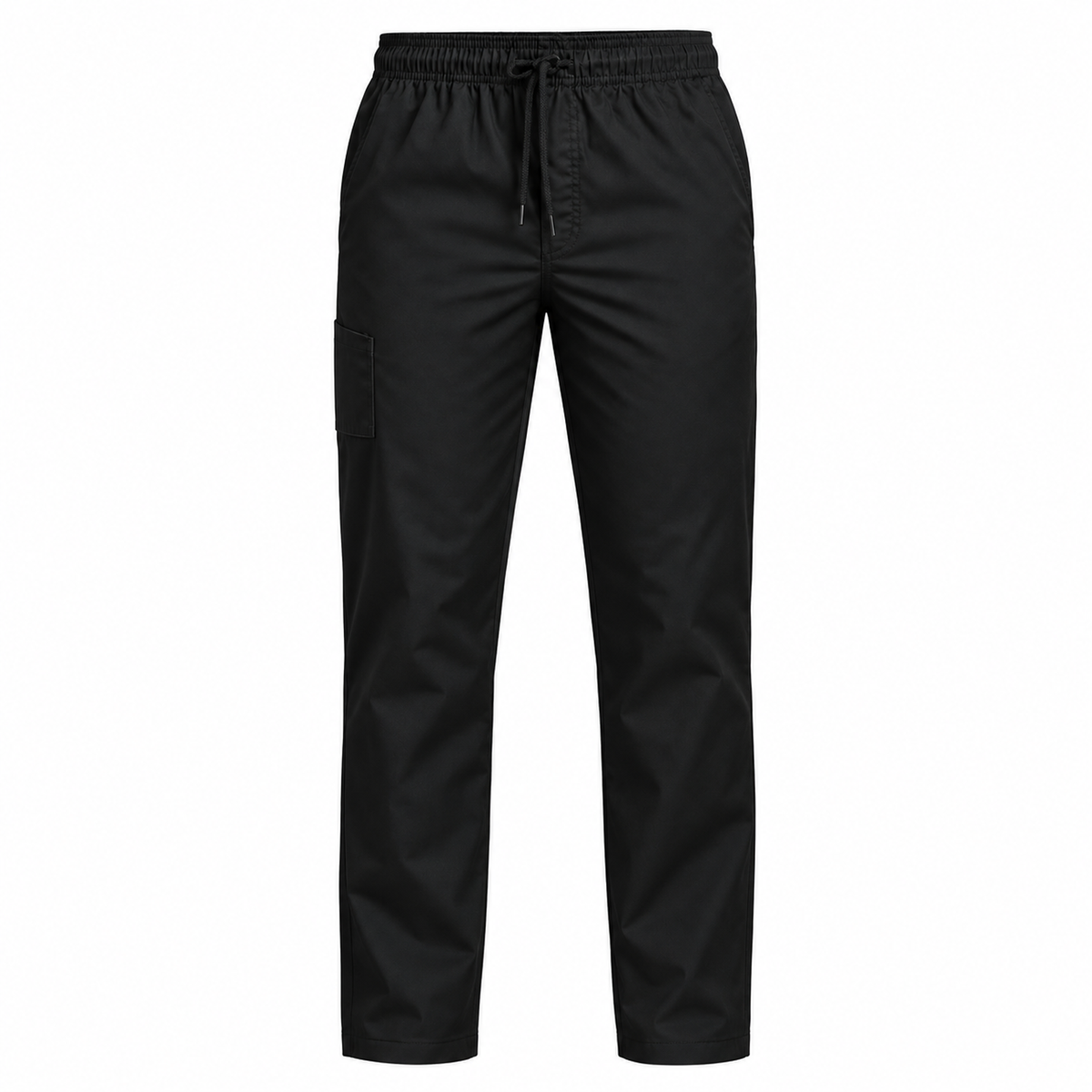 Μαύρο παντελόνι σεφ slim fit με κορδόνι