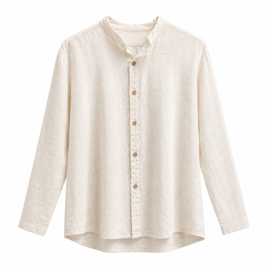 Linen hospitality long sleeve shirt