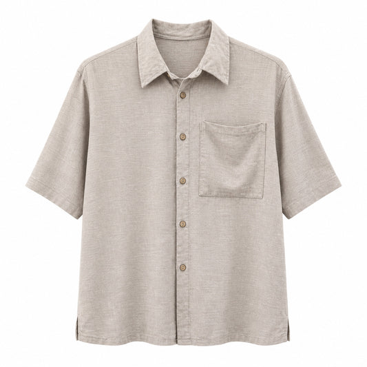 Oversized linen hospitality shirt