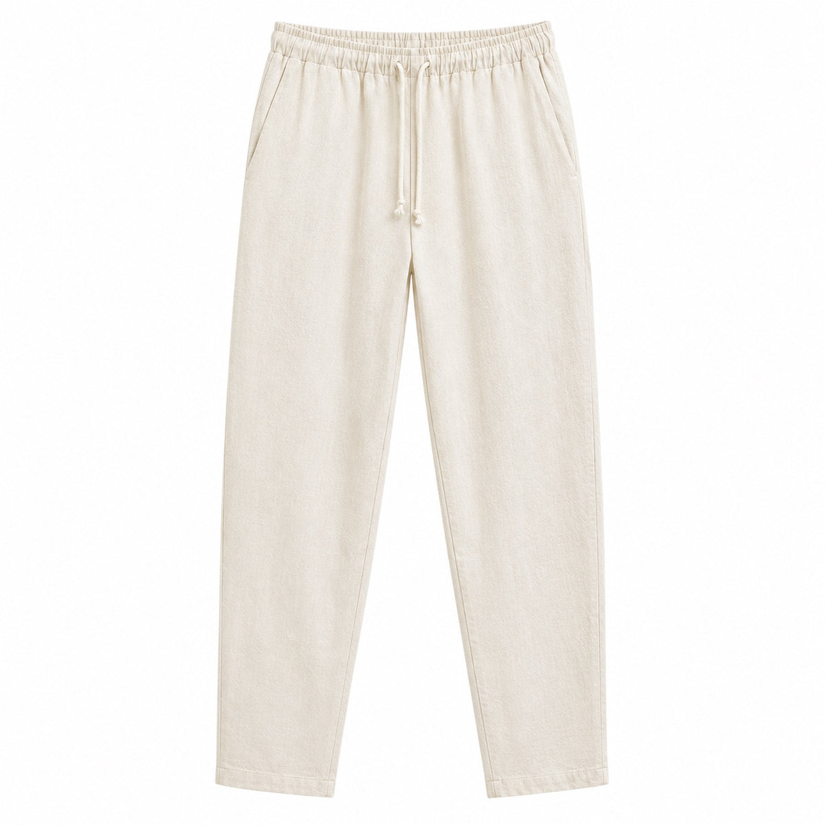 Linen hospitality straight trousers