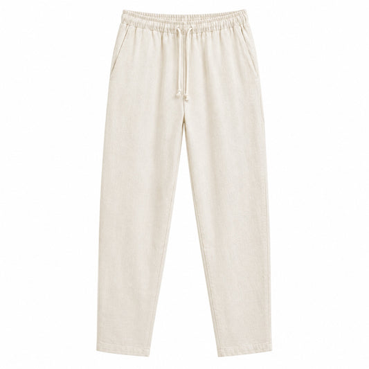 Linen hospitality straight trousers