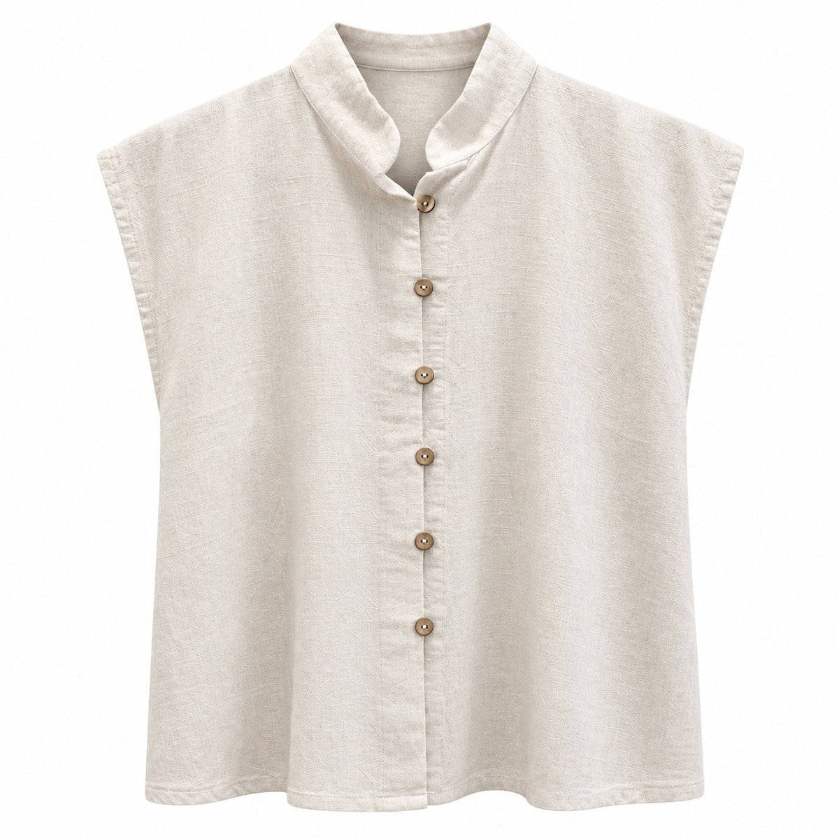 Women's linen sleeveless hospitality top